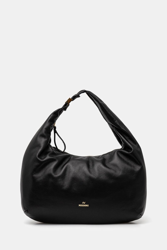 Kožená kabelka Missoni usňová koža čierna MI10042A