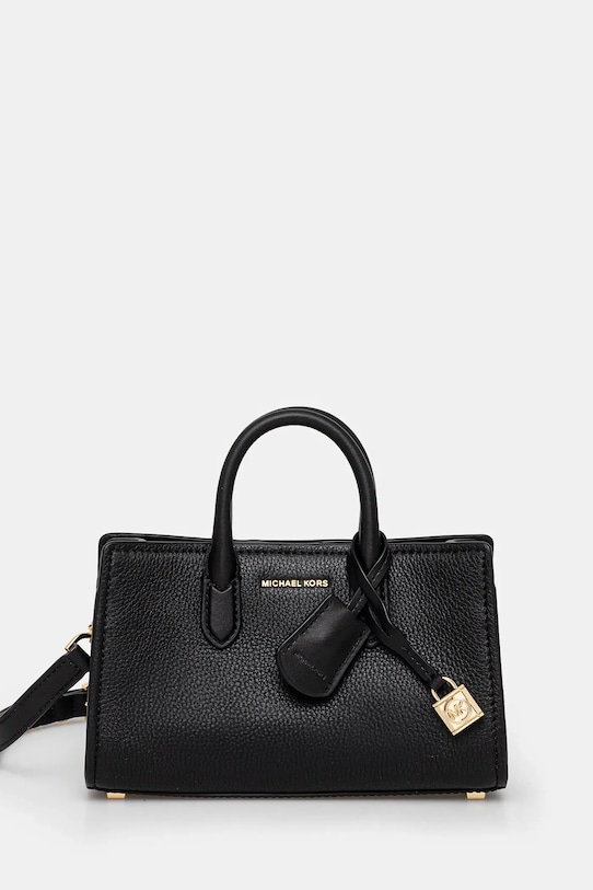 Kožna torba MICHAEL Michael Kors bez uzorka crna 32F4GETC0L