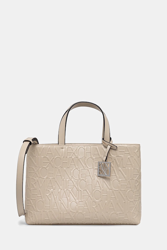 Armani Exchange torebka nie mieści A4 beżowy 942646.CC793