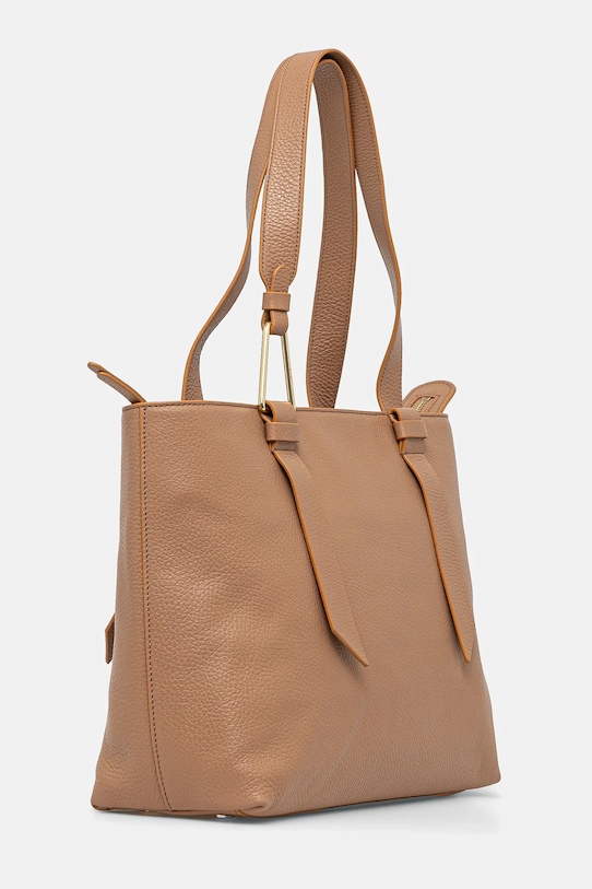 Kožená kabelka Coccinelle E1.R1K.11.02.01 hnědá SS25