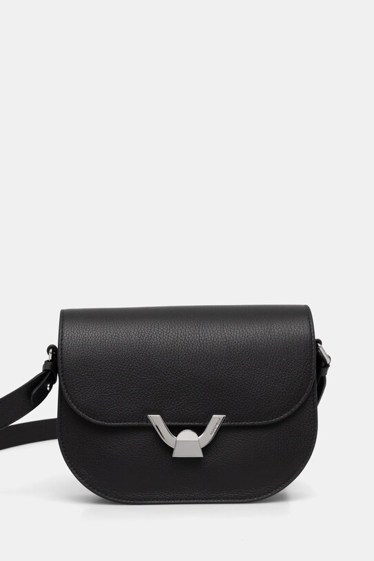 Kožená kabelka Coccinelle usňová koža čierna E1.QTF.15.03.02