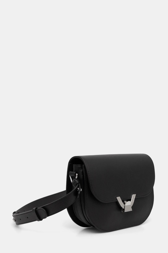 Kožená kabelka Coccinelle E1.QTF.15.03.02 čierna AW24