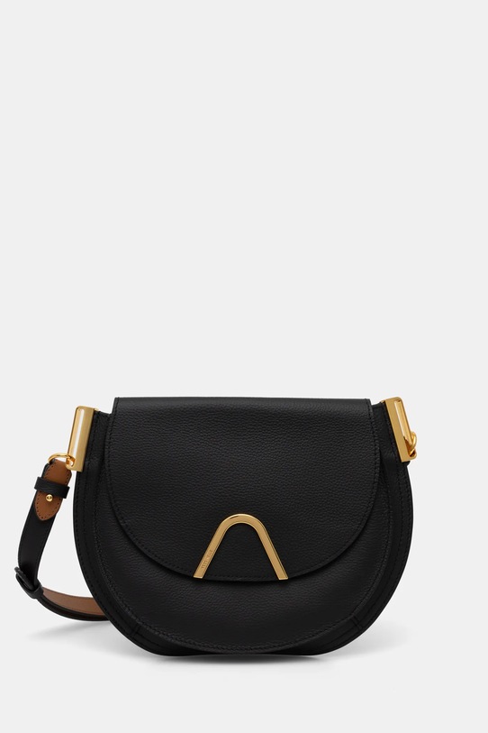 Kožená kabelka Coccinelle přírodní kůže černá E1.QKF.15.01.01