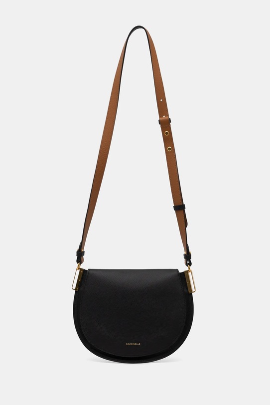 Kožená kabelka Coccinelle E1.QKF.15.01.01 černá AW24