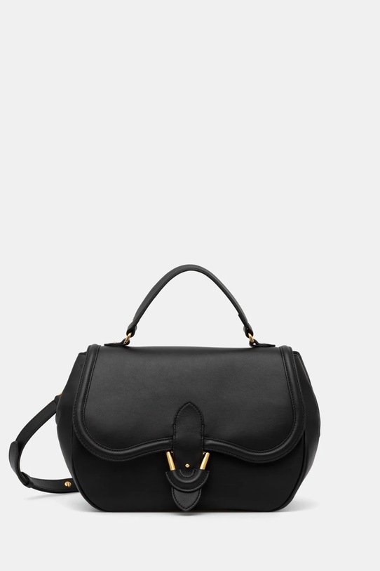Kožená kabelka Coccinelle přírodní kůže černá E1.REK.18.01.01
