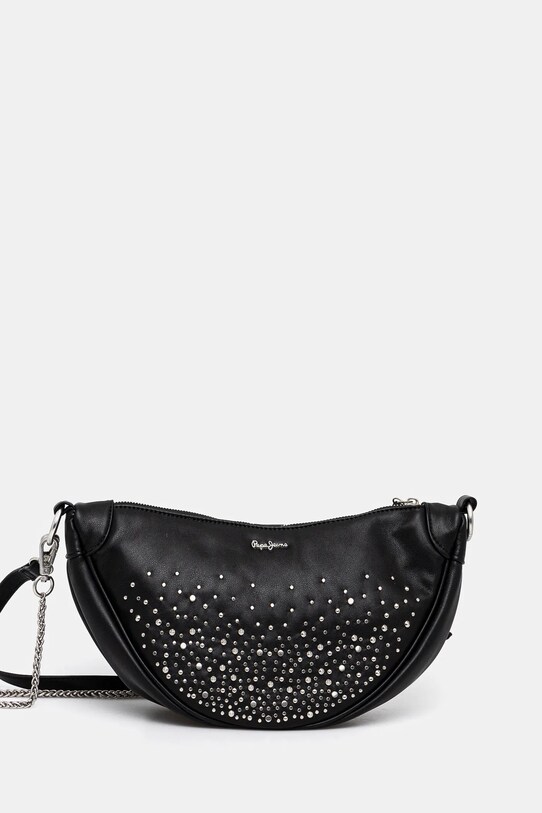 Pepe Jeans kézitáska NADINE SHINY szintetikus bőr fekete PL031607