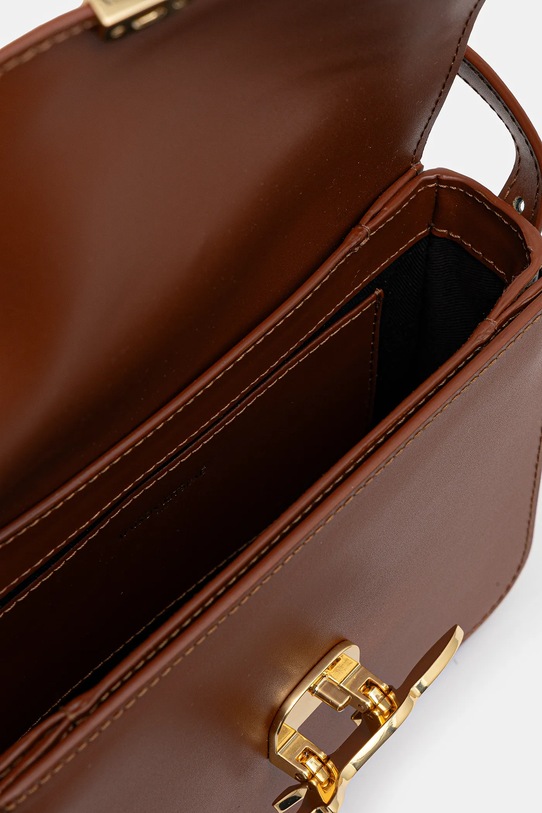 Maison Kitsuné leather handbag Edie Bag NW05170LR0001 brown