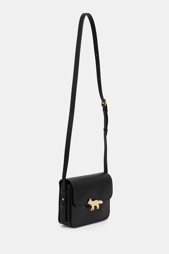 Maison Kitsuné leather handbag Edie Bag NW05170LR0001 black AA00