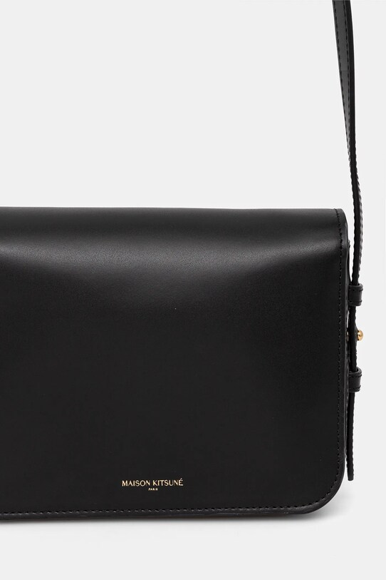 Αξεσουάρ Δερμάτινη τσάντα Maison Kitsuné Edie Bag NW05170LR0001 μαύρο