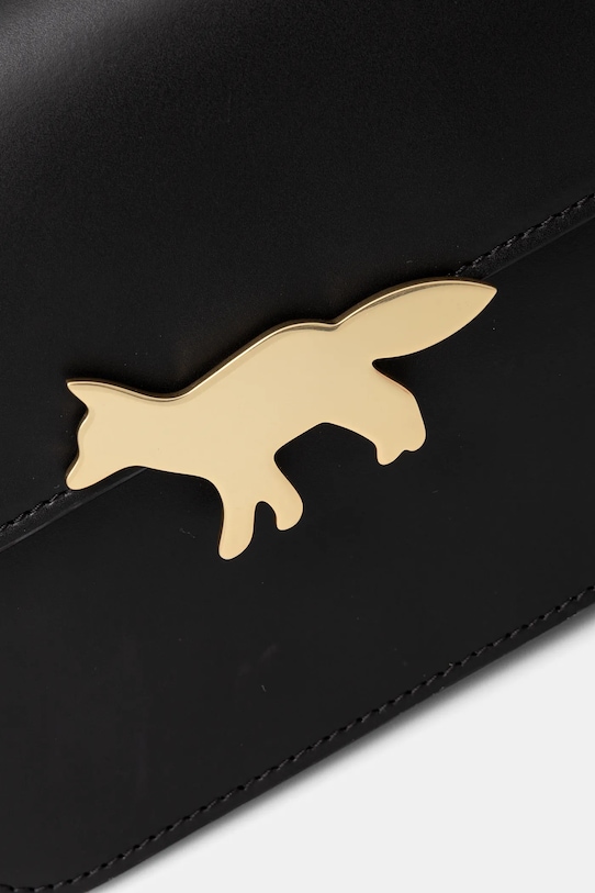 Maison Kitsuné leather handbag Edie Bag black NW05170LR0001