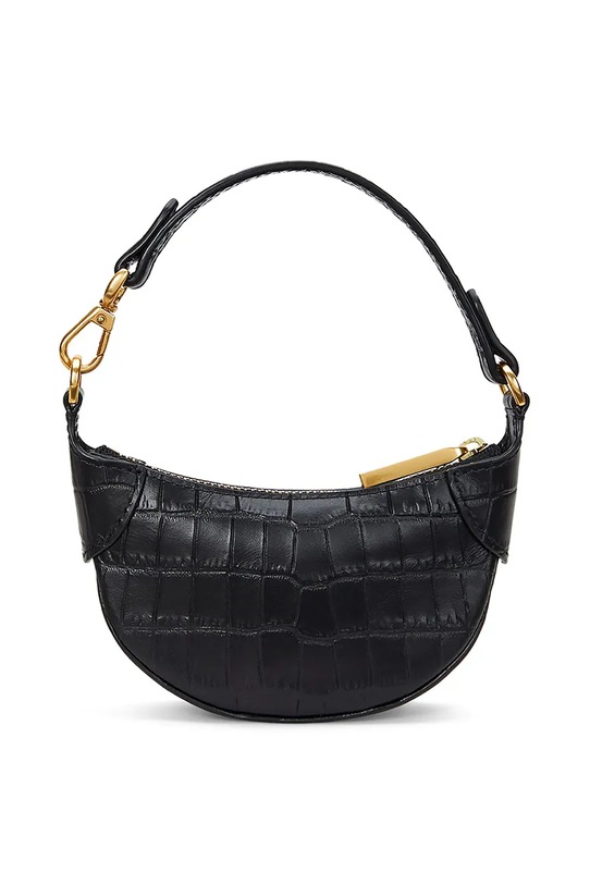 Kožená kabelka Polo Ralph Lauren 427952660 černá AW24