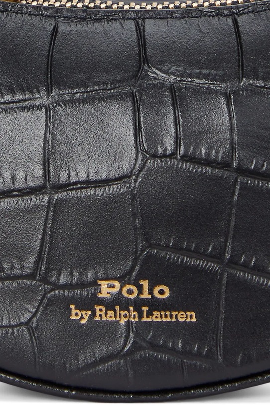 Kožená kabelka Polo Ralph Lauren 427952660 černá