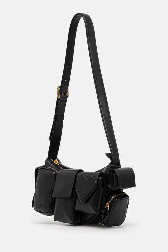 Шкіряна сумочка Fiorucci Leather Super Pocket Bag U01FPABA123LE04BK01 чорний AW24