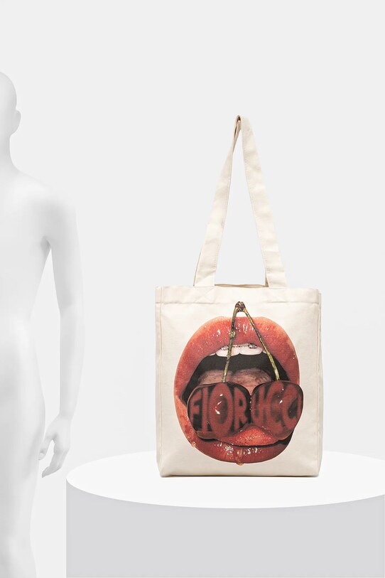 Fiorucci torebka bawełniana Mouth Print U01FPABA207CO03WH02