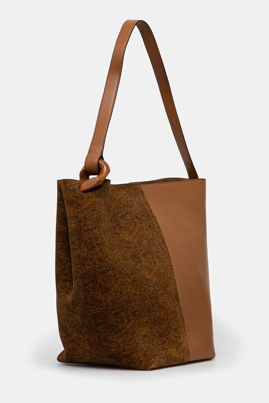 Чанта JW Anderson The Jwa Soft Corner Bucket HB0636.LA0342.163 кафяв AW24