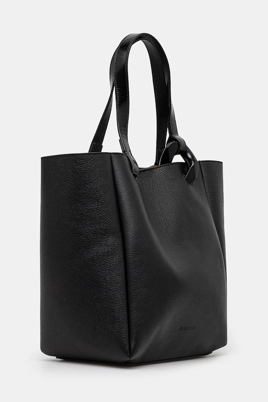 Kožená kabelka JW Anderson The Jwa Corner Tote HB0648.LA0349.999 černá AW24