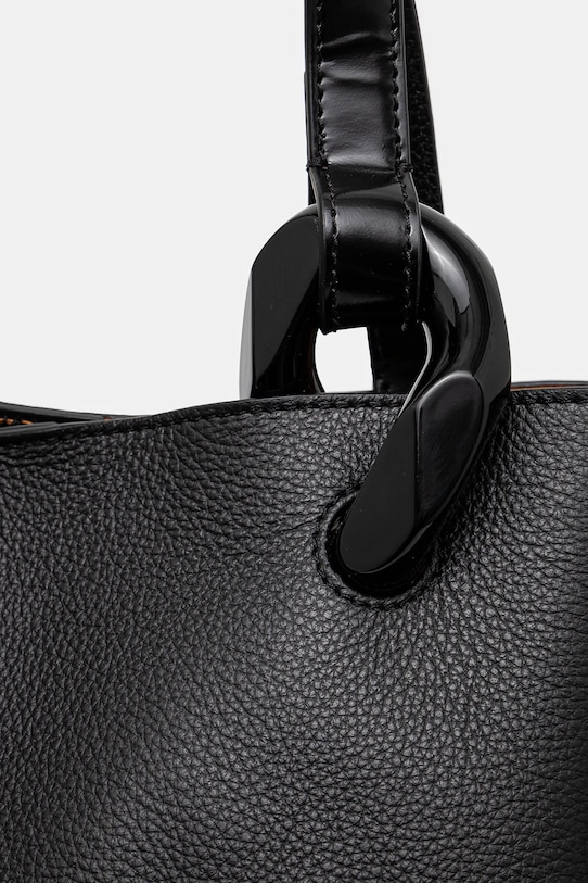 Kožená kabelka JW Anderson The Jwa Corner Tote černá HB0648.LA0349.999