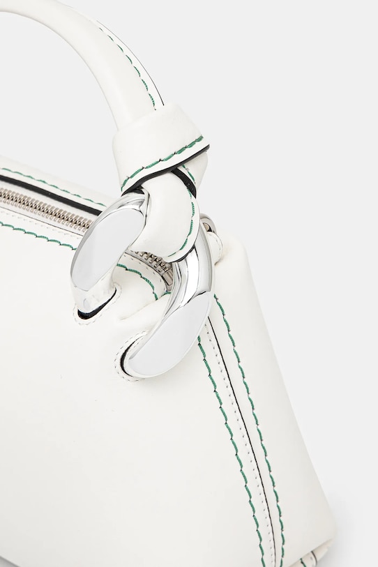 Kožená kabelka JW Anderson The Jwa Small Corner Bag bílá HB0674.LA0232.002