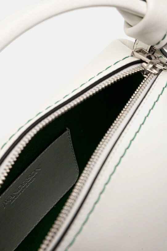 Kožená kabelka JW Anderson The Jwa Small Corner Bag HB0674.LA0232.002 bílá