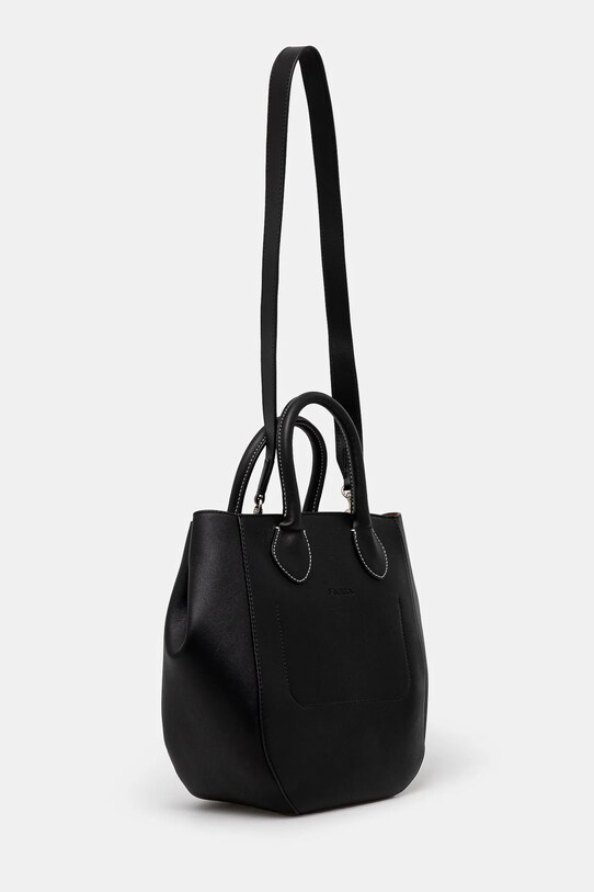 Шкіряна сумочка JW Anderson Small Punch Tote HB0680.LA0250.999 чорний AW24