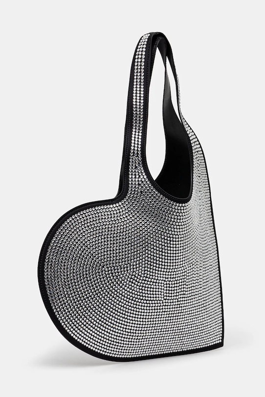 Сумочка Coperni Crystal-Embellished Mini Heart Tote COPBA14BIS455 чёрный AW24