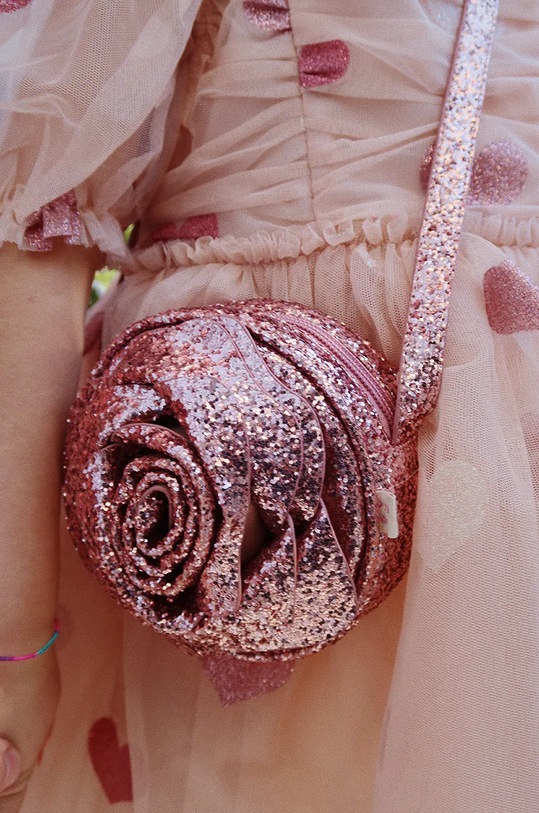 Detská kabelka Konges Sløjd ROSE GLITTER BAG ružová KS101656