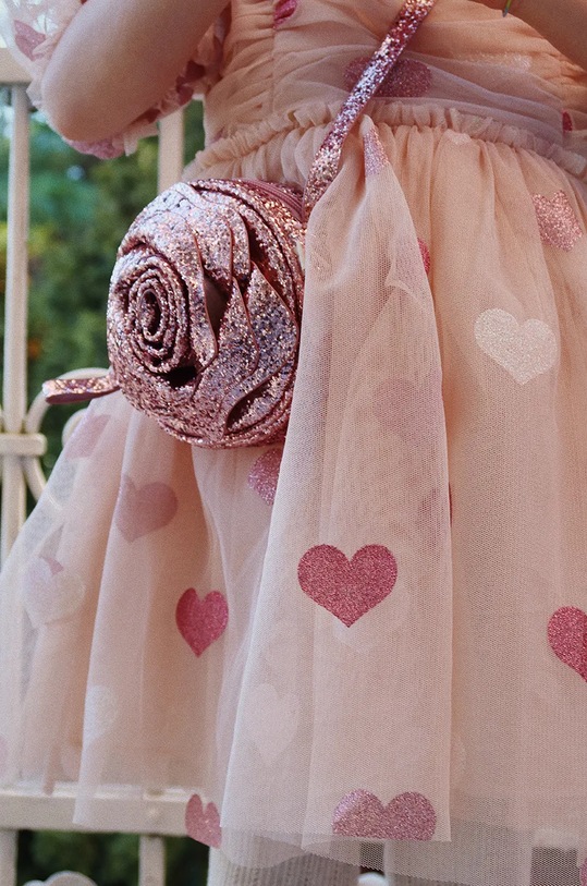 Detská kabelka Konges Sløjd ROSE GLITTER BAG KS101656 ružová
