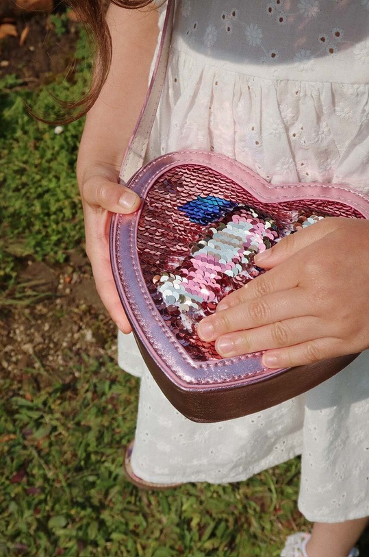 Konges Sløjd borsetta per bambini TUT HEART SEQUIN BAG KS101719