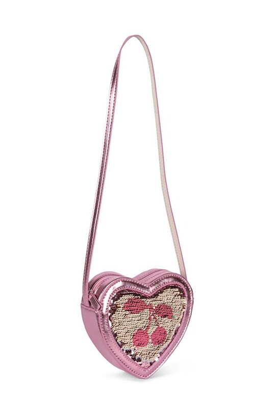 Konges Sløjd borsetta per bambini TUT HEART SEQUIN BAG rosa KS101719