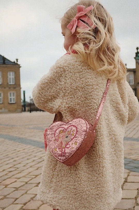 Παιδική τσάντα Konges Sløjd TUT SHOULDER BAG απλικέ ροζ KS102129