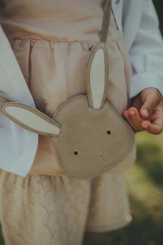 Donsje torebka skórzana dziecięca Britta Classic Purse Bunny nie mieści A4 beżowy 5001008.