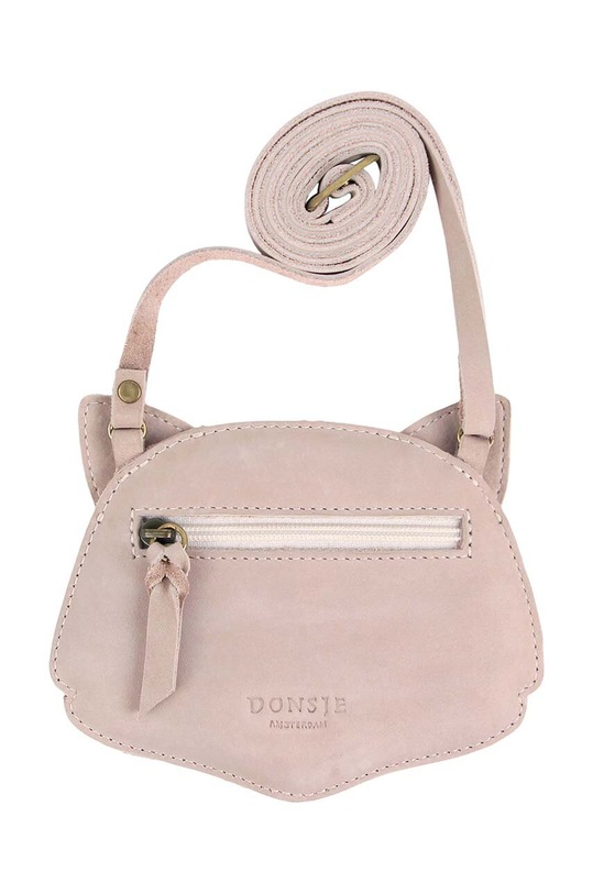 Detská kožená kabelka Donsje Britta Classic Purse Cat béžová 5001012.