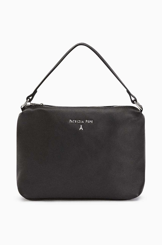 Παιδική δερμάτινη τσάντα Patrizia Pepe L124 λείο δέρμα μαύρο 7B0012