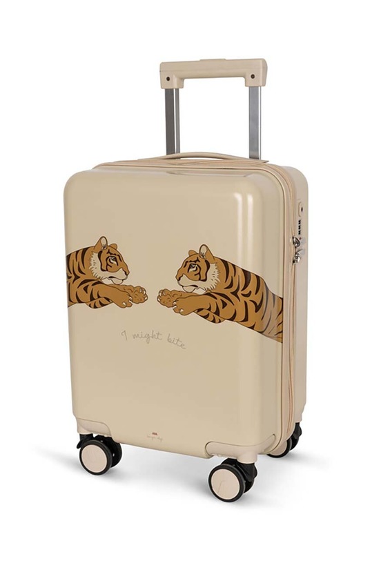 Dětský kufr Konges Sløjd TRAVEL SUITCASE vzorovaný béžová KS101713