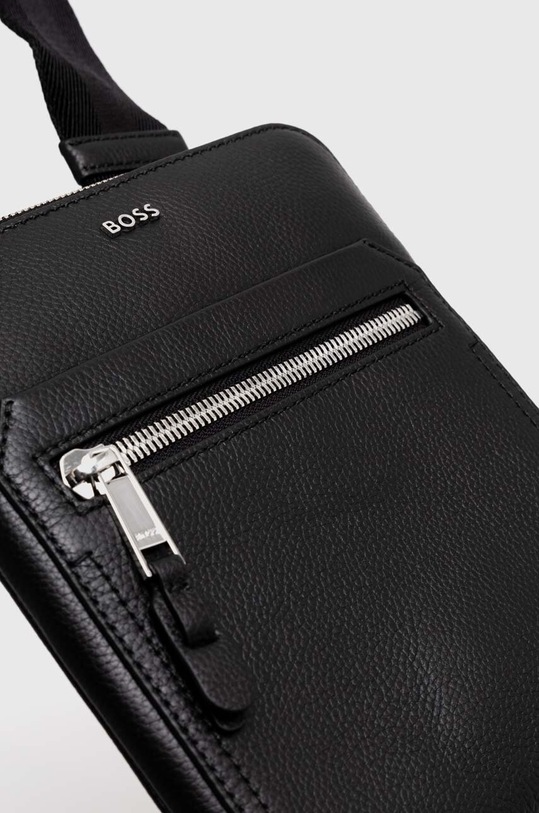Akcesoria BOSS saszetka skórzana 50503699 czarny
