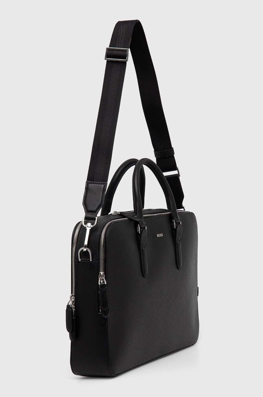 BOSS torba skórzana 50523254 czarny AW24