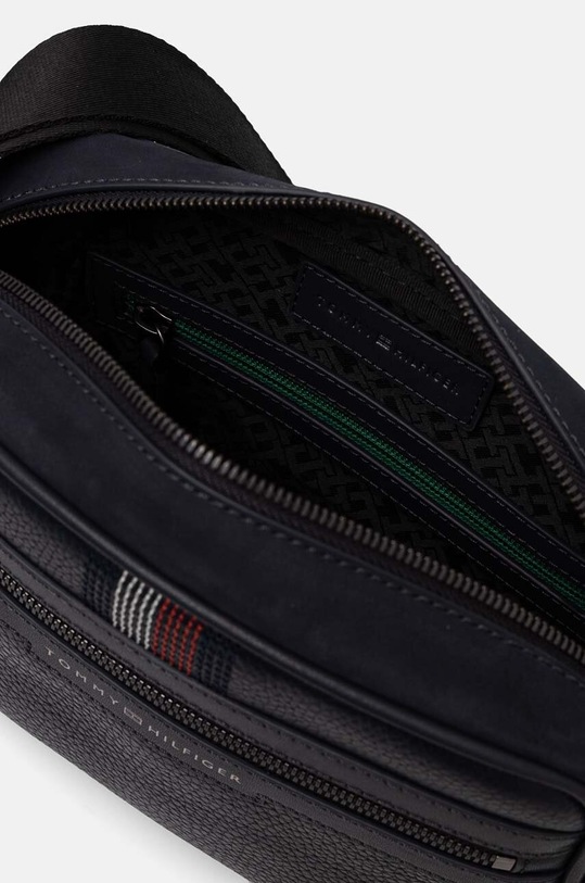 Kožená taška Tommy Hilfiger AM0AM12487 tmavomodrá