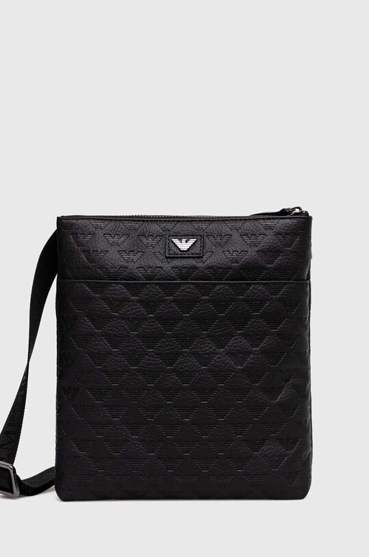 Emporio Armani pochette in pelle pelle fiore nero Y4M416.YQ67I