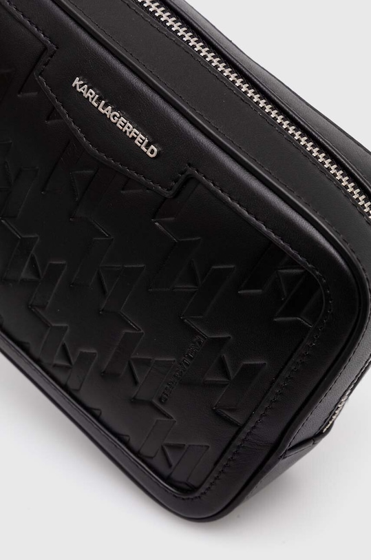 Doplňky Kožená taška Karl Lagerfeld 245M3204 černá