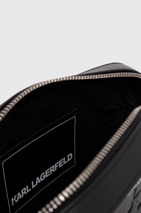 Kožená taška Karl Lagerfeld černá 245M3204