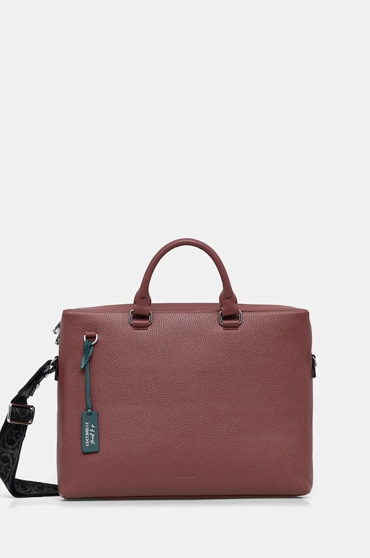 Kožená taška Coccinelle MAN SOFT přírodní kůže burgundské E1.MUK.91.01.01.S
