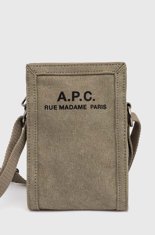 A.P.C. borseta recuperation nu incape in A4 verde CODBM.H61931