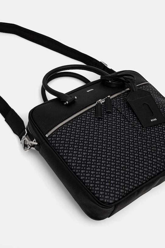 Kožna torba za laptop BOSS 50529304 crna