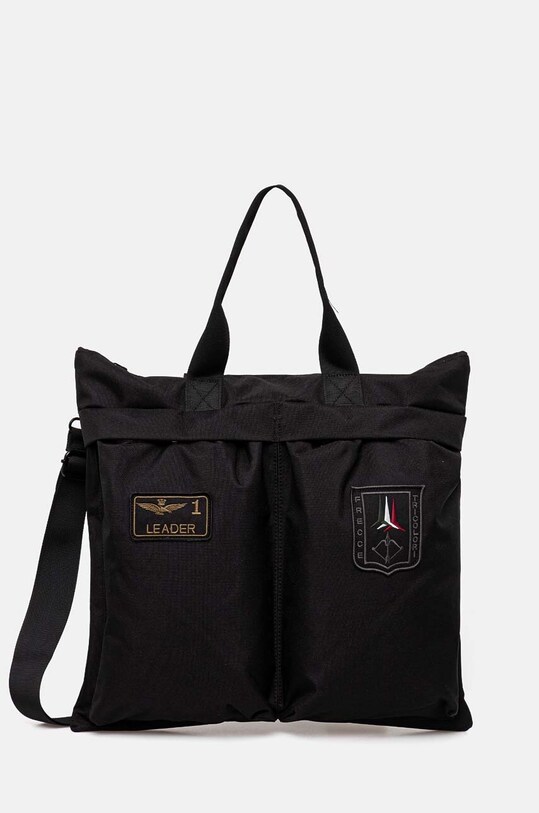 Aeronautica Militare borsa applique nero BO1103CT3215