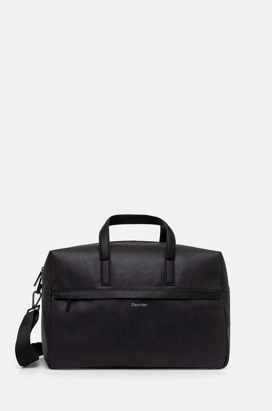 Torba Calvin Klein imitacija zrnate kože crna K50K512206