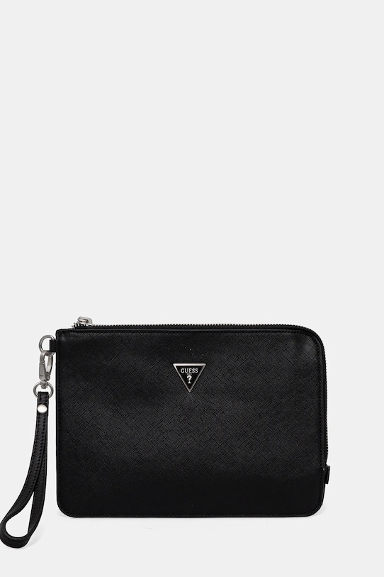 Torba Guess TORINO imitacija zrnate kože crna HMTOSA.P4255