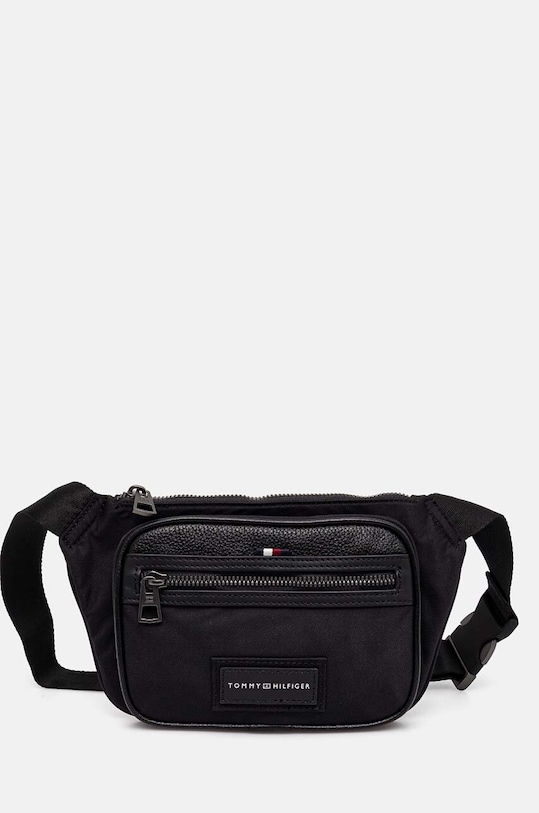 Ledvinka Tommy Hilfiger hladký černá AM0AM12700