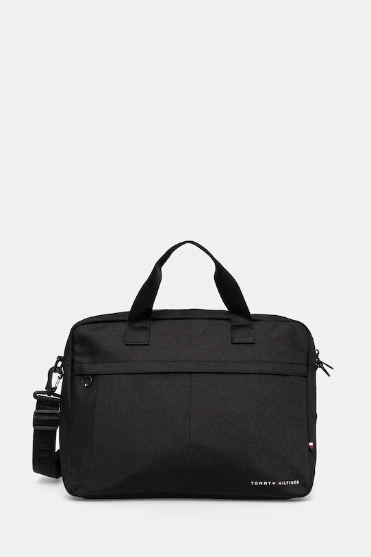 Taška Tommy Hilfiger hladký černá AM0AM12699