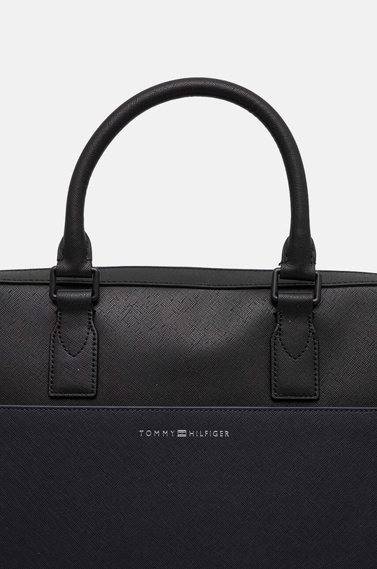 Accesorii Tommy Hilfiger geanta pentru laptop din piele AM0AM12749 negru