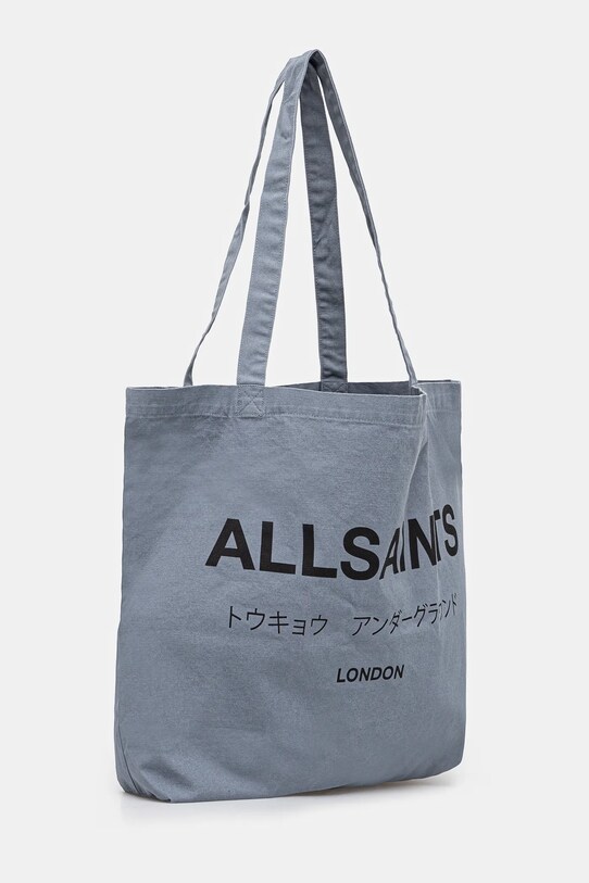 Bavlněná taška AllSaints M170XB modrá SS25